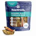 Product image of the Pawstruck 5-7in Bizarre Bully Stick Bargain 8oz Bag. Beef pizzle. Best Bully Sticks for dogs