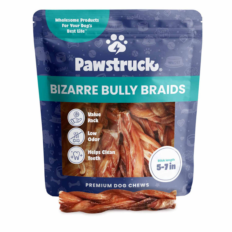 Bizarre Braided Bully Sticks for Dogs (Sold by Weight)
