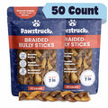 Product image of the Pawstruck 7" Braided Bully Sticks - 50 count pack