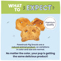 Advertisement featuring pig snouts expressing that variations in color and size are normal