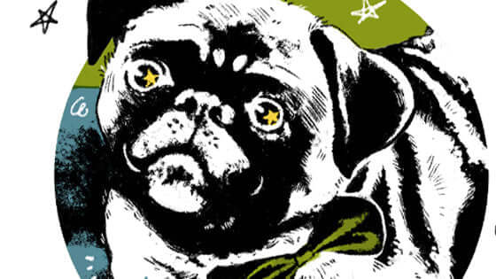 Pawstruck Pet of the Month Portrait - Peanut the Pug