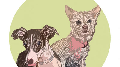 Pawstruck Pet of the Month Portrait of Winnie and Pippa