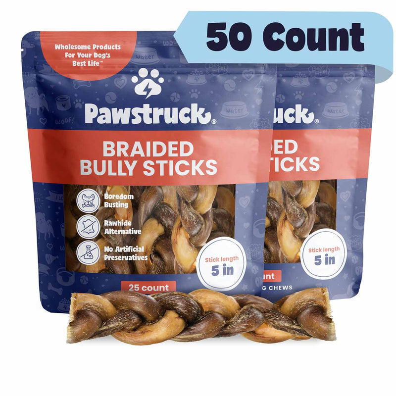 Pawstruck 5" Braided Bully Sticks