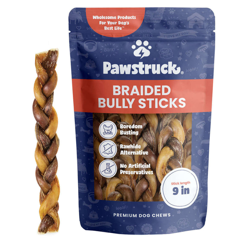 Pawstruck 9" Braided Bully Sticks