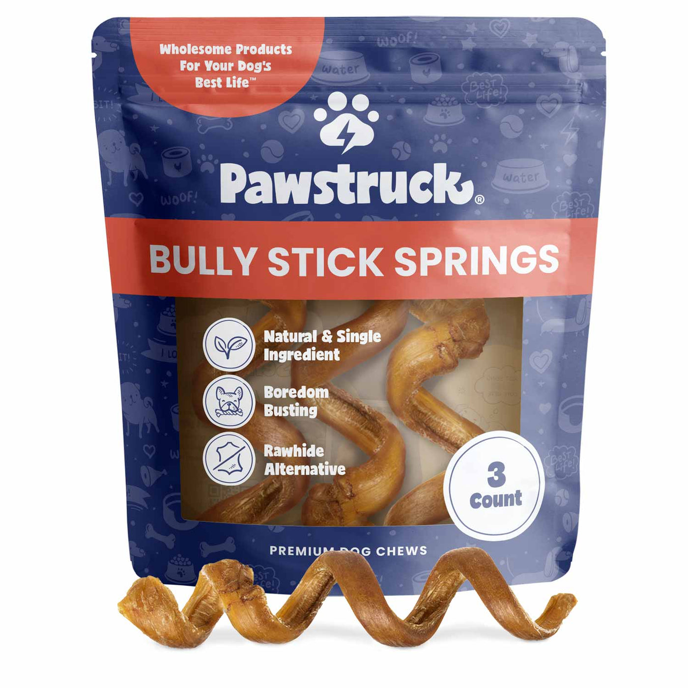 Product image of the Bully Stick Springs 3 count pack