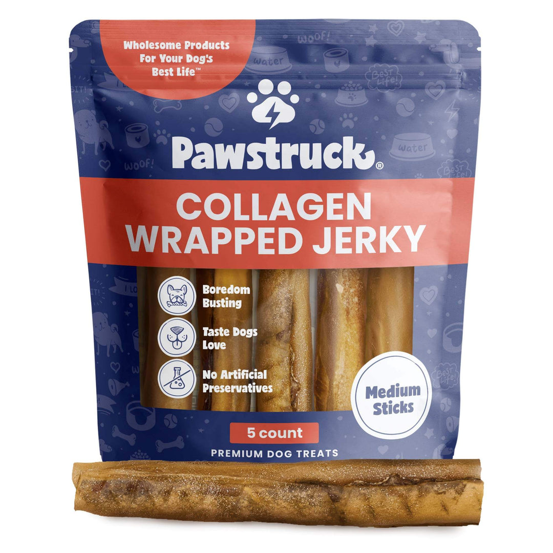 Product Image of Collagen Wrapped Jerky Stick. Best Collagen Chews for Dogs. Best Collagen Sticks.