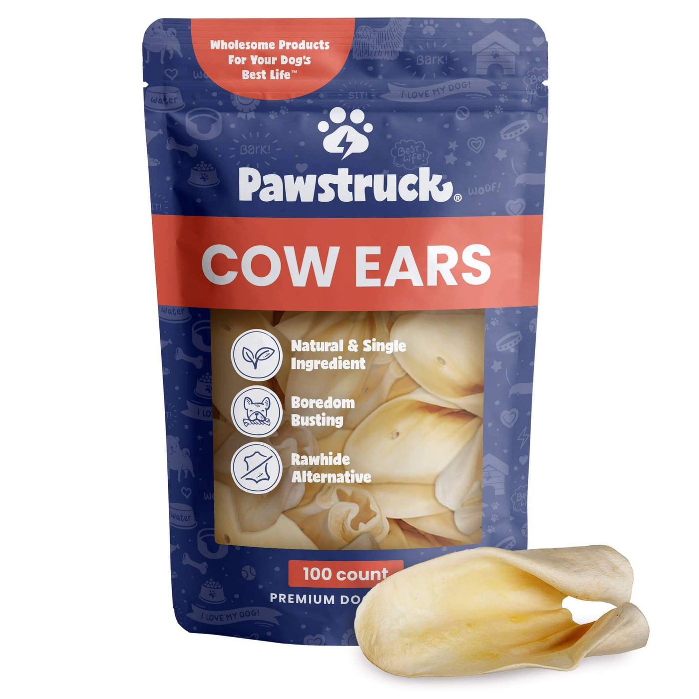 Product image of the Pawstruck Cow Ears for Dogs