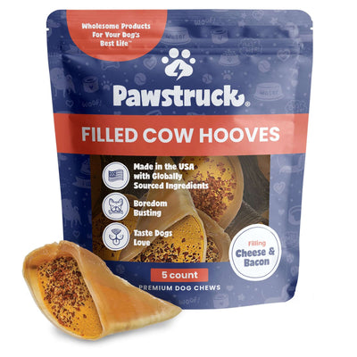 Product image of Cheese & Bacon Filled Hooves for dogs