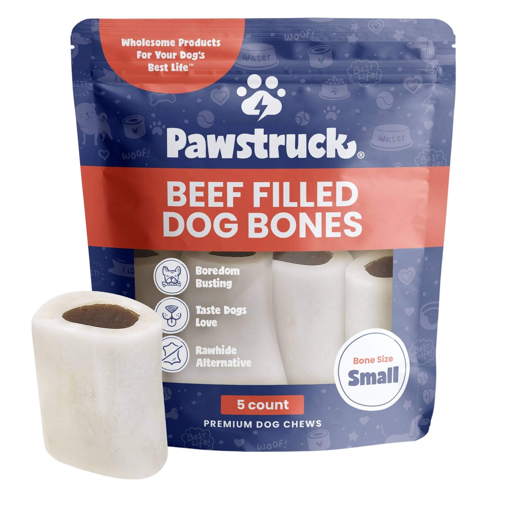 Beef Filled Dog Bones - Small | Pawstruck.com
