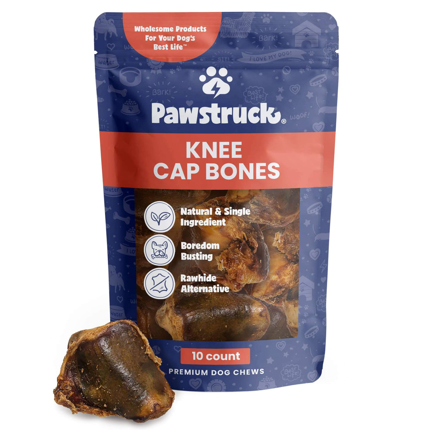 Product image of the Pawstruck Cow Knee Bone: Knee Cap Dog Bones