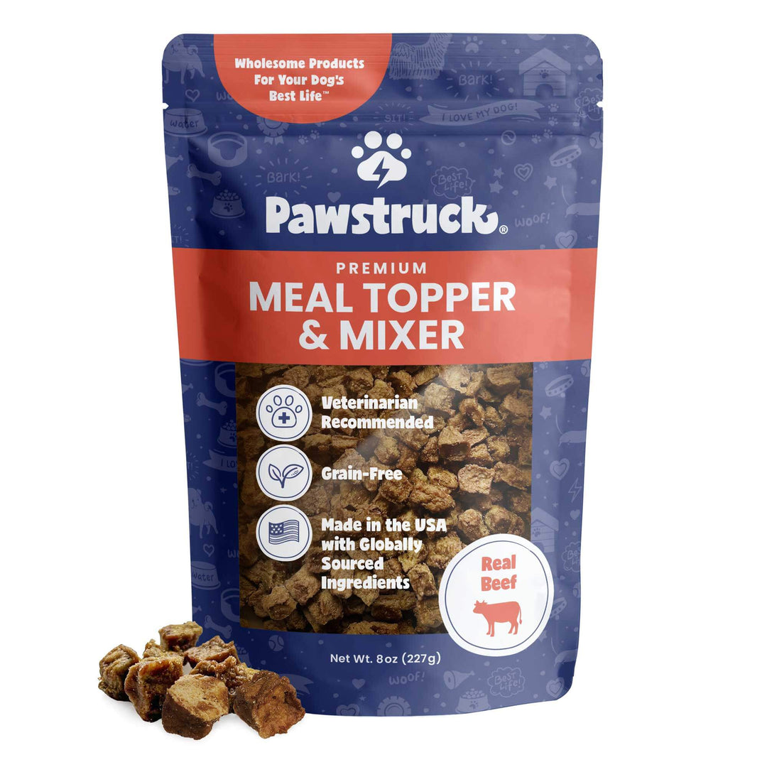 A bag of Pawstruck meal topper and mixer