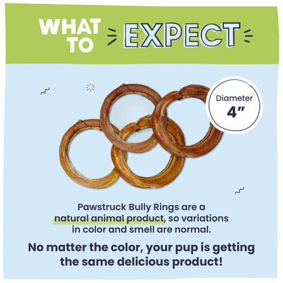 4" Bully Stick Rings