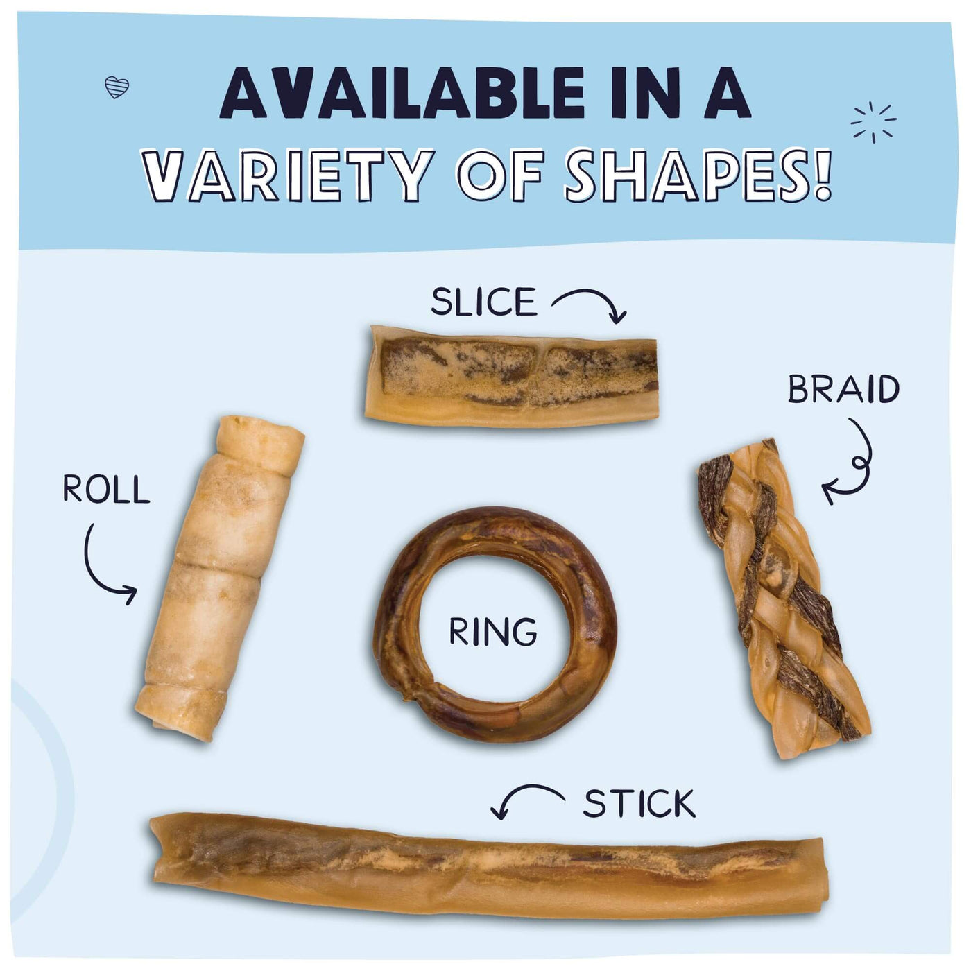 Collagen Wrapped Jerky Variety Shapes