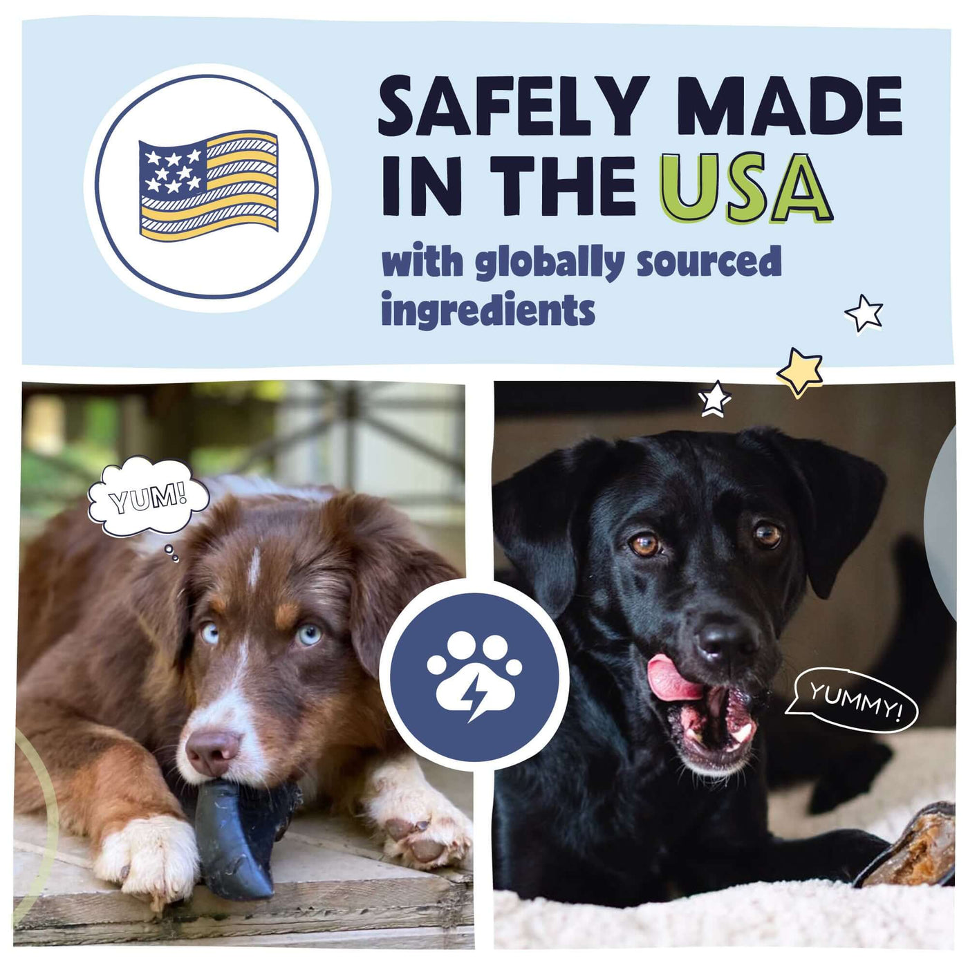 Filled Cow Hooves - Safely made in the USA
