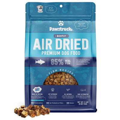Blue bag of Fish Flavor Air Dried Dog Food