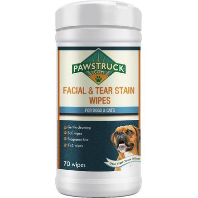 Facial & Tear Stain Wipes, Fragrance-Free (70ct)   