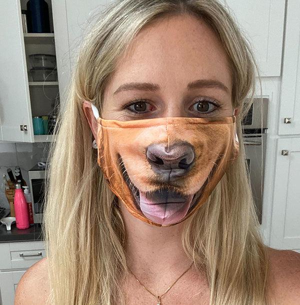 Dog Face Design Protective Mask Golden Retriever 1 mask 