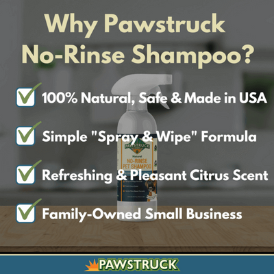 Pawstruck No-Rinse Dry Dog Shampoo for Dogs & Cats   
