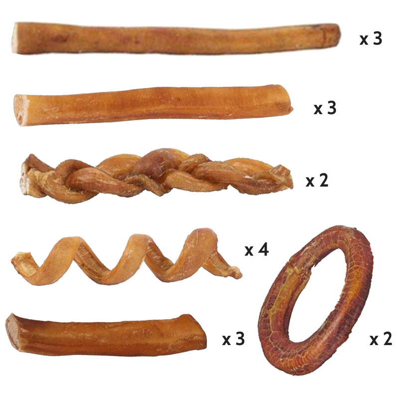 Pawstruck Ultimate Bully Stick Variety Pack (17 pieces)   
